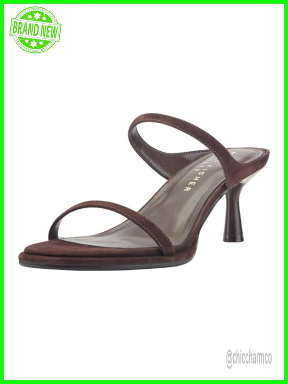 Marc Fisher LTD Alonde Suede Kitten Heel Slide Sandals